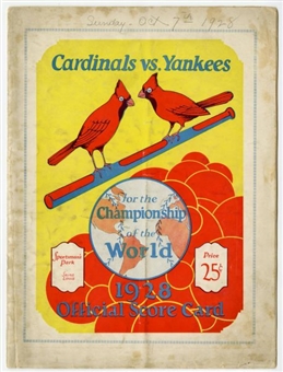 1928 World Series Program – New York Yankees at St. Louis Cardinals 